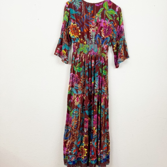 Me 2 Magic Floral Boho Maxi Dress Size Small - Picture 5 of 6